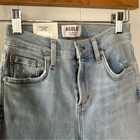 Agolde NEW Sophie High Rise Crop Jeans in Parallel 23 NWT - Picture 5 of 9